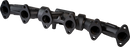 ATS Pulse Flow 3-Piece Exhaust Manifold Kit, T-3 Flange Ceramic Coated Black 1998.5-2002 Cummins